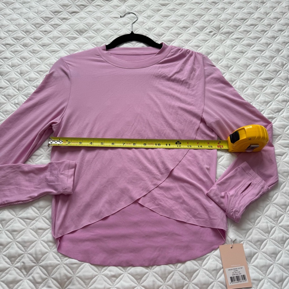 NWT Wilo The Label Cross Front Long Sleeve Top Lilac Size M - Picture 4 of 12